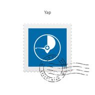 Yap Flag Postage Stamp