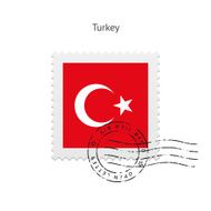 Turkey Flag Postage Stamp