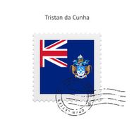 Tristan da Cunha Flag Postage Stamp