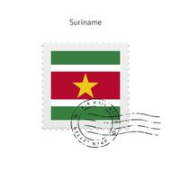 Suriname Flag Postage Stamp