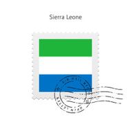 Sierra Leone Flag Postage Stamp