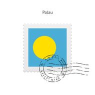 Palau Flag Postage Stamp