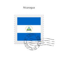 Nicaragua Flag Postage Stamp