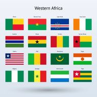 Western Africa Flags Collection
