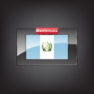 Glass button with the flag of Guatemala