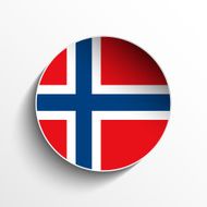 Norway Flag Sticker Button