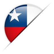 Chile Flag Glossy Button Hidden