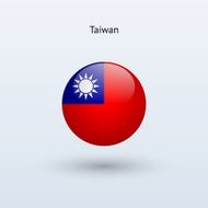 Round flag of Taiwan