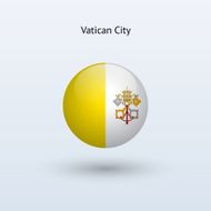 Round flag of Vatican City