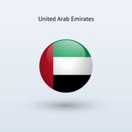 Round flag of United Arab Emirates