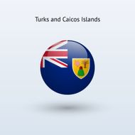 Round flag of Turks and Caicos Islands
