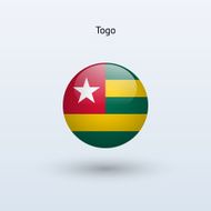 Round flag of Togo