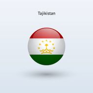 Round flag of Tajikistan