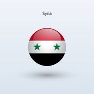 Round flag of Syria