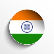 India Flag Sticker Button