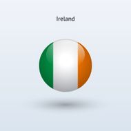 Round flag of Ireland
