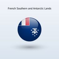 Round flag of French Southern and Antarctic Lands (TAAF)