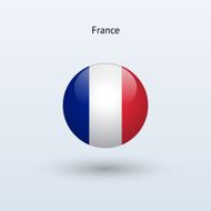 Round flag of France