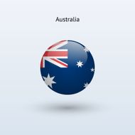 Round flag of Australia