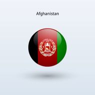 Round flag of Afghanistan