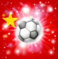 China soccer flag