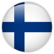 Finland Flag Glossy Button N6