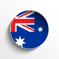 Australia Flag Sticker Button