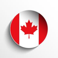 Canada Flag Sticker Button