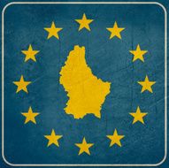 Grunge Luxembourg European button