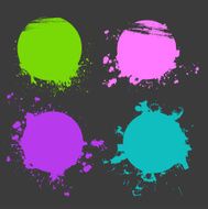 Set of color splash