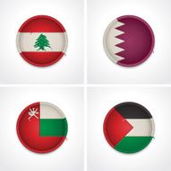 Flags of countries as fabric badges N22
