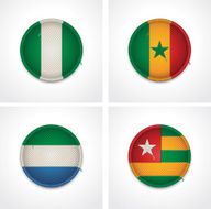 Flags of countries as fabric badges N24