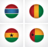 Flags of countries as fabric badges N25