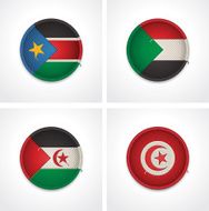 Flags of countries as fabric badges N26