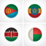 Flags of countries as fabric badges N27