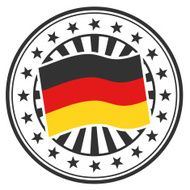 Vector stamp with flag of the Germany