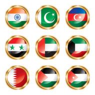 Flag buttons Asia two