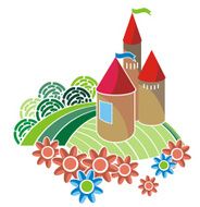 vector cartoon castle