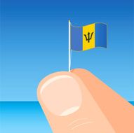 Barbados flag (vector and 300dpi jpg)