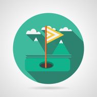 Flat vector icon for golf target flag