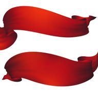 Horizontal red banners