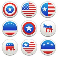 American flag badges