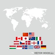 World flags Vector illustration N9