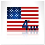 American Flag for Independence Day Vector illustration N26