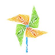 India flag tricolor pinwheel N2