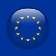 Europe Flag Glossy Button N3