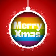 Gay Flag Merry Christmas Ball