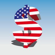 3D US dollar sign