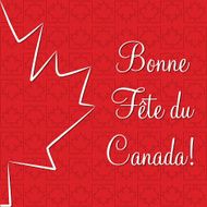 Maple leaf &#039;Happy Canada Day&#039; card in vector format N4