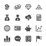finance and business icon set vector eps10 N3